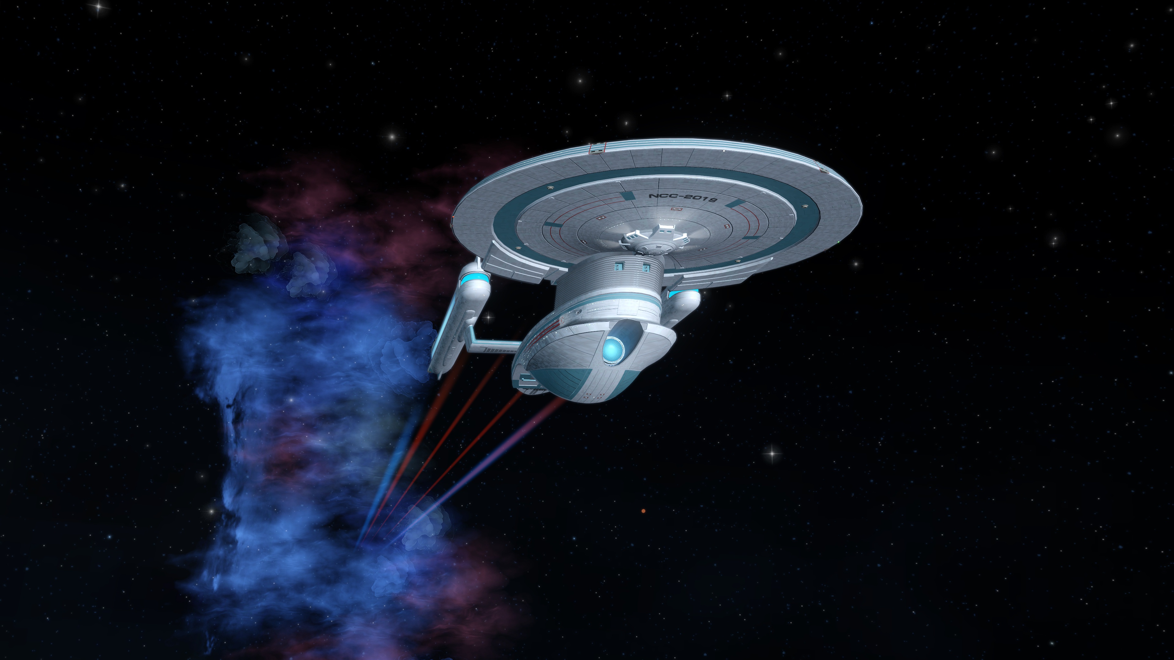 USS Fuso leaving the Azure Nebula.