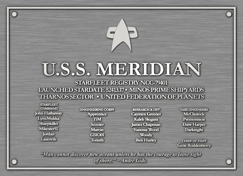 USS Meridian Dedication Plaque