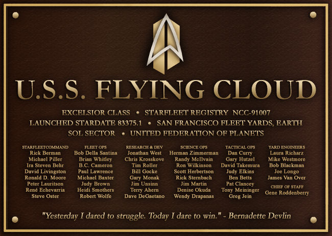 Dedication plaque for the Flying Cloud using my own plaque design template.