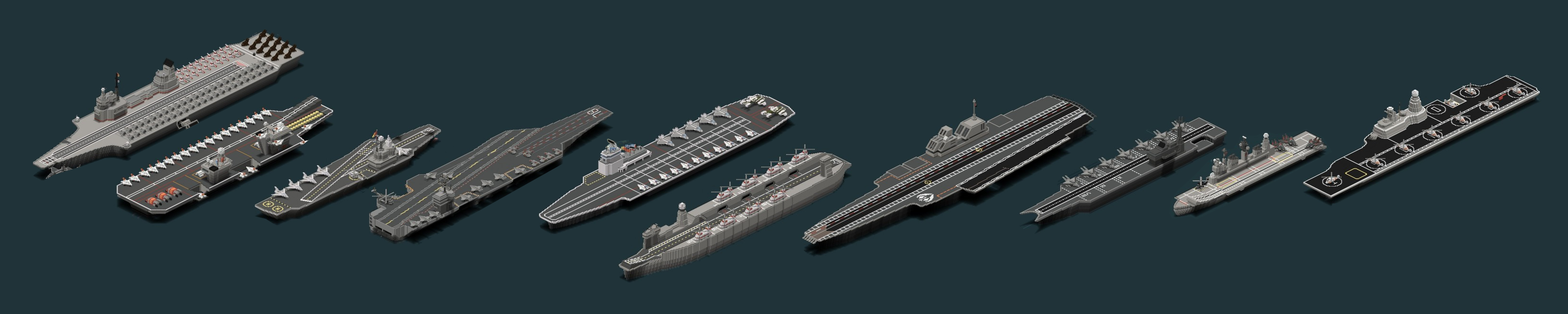 Selection of aircraft carriers from Utopia.