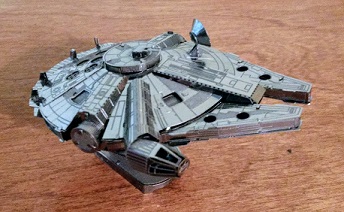 I am the most pleased with how well this turned out. It had many more  pieces with many more smaller folds and bends than the sleeker Star Trek ships, which provided many more opportunities for something to go wrong.  The Force was with me, it seems.