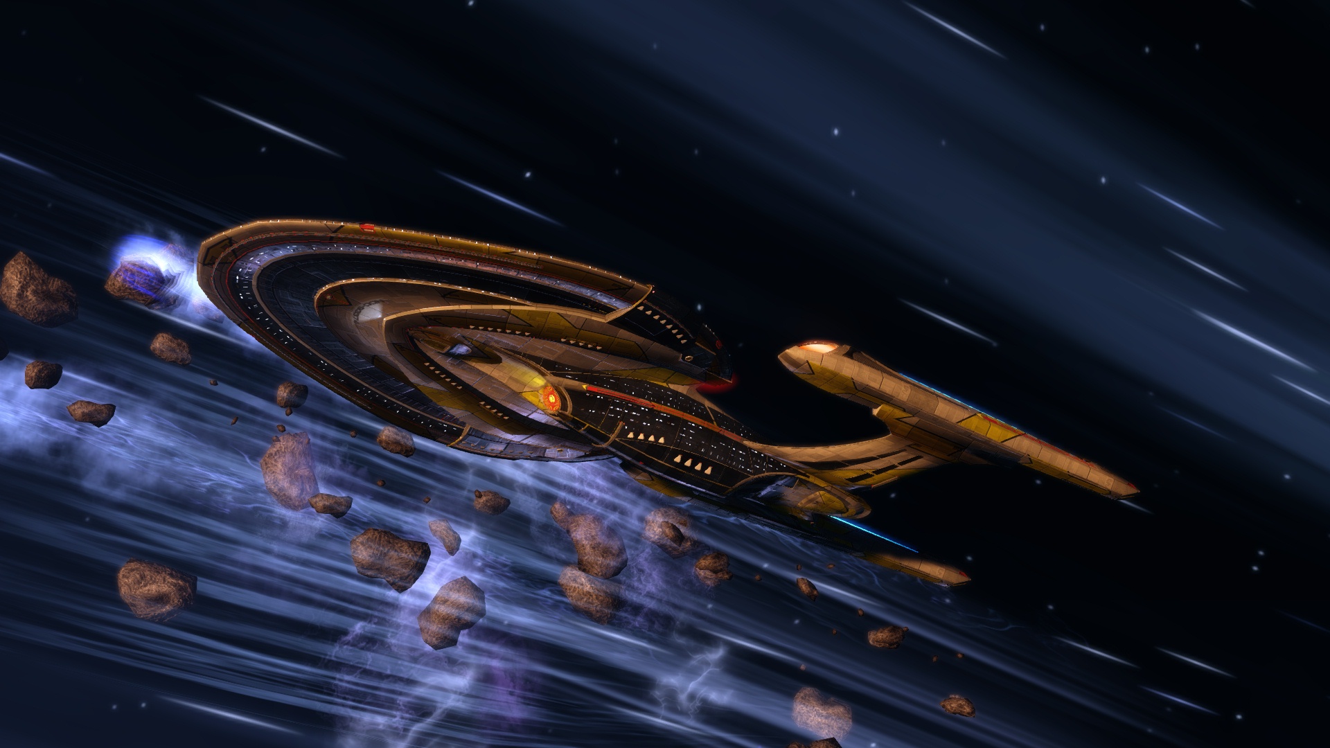 U.S.S. Firehawk in VZA 4001 'Out in the Cold' by jdciollins 12th Legacy Fleet